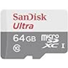 SanDisk Ultra 64 GB MicroSDXC UHS-I minneskort med SD-adapter standardförpackning