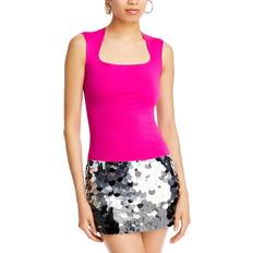 Aqua T-shirts & Tank Tops Aqua Neck Sleeveless Top Exclusive Fuschia