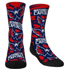 Rock Em Socks Youth Boys and Girls Rock 'Em Socks Washington Capitals Allover Logo and Paint Crew Socks Multi