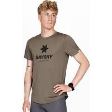 Bruna - Fitness & Gymträning - Herr T-shirts Saysky Logo Combat T-Shirt braun