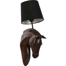 Belysning Home ESPRIT Vägglampa Svart Mörkbrun Kolonial 18 x 21.5 x 50.5 cm Väggarmatur