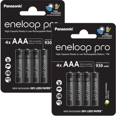 Panasonic Eneloop Pro AAA HR03 930mAh Rechargeable Batteries 8 Pack