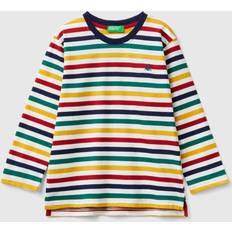 12-18M Tops United Colors of Benetton Girls Kids Logo-embroidered Long-sleeve Striped Top Months-6 Years 3-4