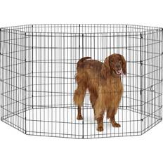 New World Dog Exercise Pen and Playpen 60.96 cm by 106.68 cm Black E-Coated