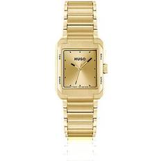HUGO Gold-tone watch with link bracelet
