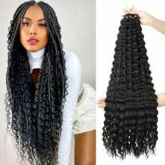 Hårtränsar Shein Ocean Wave Crochet Hair 30 Inch Black Braiding Hair Extensions