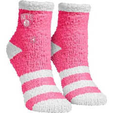 Rock Em Socks Rock Em Socks Pink Brooklyn Nets Fuzzy Crew Socks