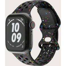 Plastic Smartwatch Strap Shein Breathable Sport Band Plastic Carbon Neutral Soft Silicone Colorful Dot Hole Comp