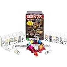 Family Traditions Mexican Train Dominoes Tin