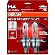 Fordonsbelysning Osram Night Breaker Silver H4 Halogenstrålkastare 2 Lampor