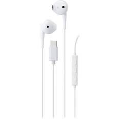 Earphones usb c Streetz C210-WHT 3-button USB-C White