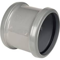 FloPlast 110mm Grey Double Socket Coupling