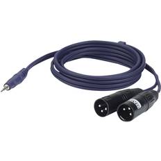3.5mm Ma ST 2xXLR Ma 3-pin 3m