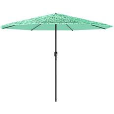 Stål Parasol vidaXL Haveparasol Med Stålstang 388 x 388 x 248 cm Grøn
