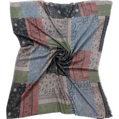 Bella Ballou Patchwork Tørklæde, Grey/Camel