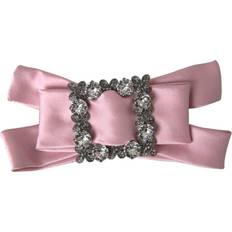 Krystal Brocher Dolce & Gabbana Satin Crystal Jewelry Brooch Hair Pin Pink