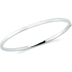 Femme - Or Blanc Bracelets Roberto Coin 18K White Gold Oval Bangle Bracelet