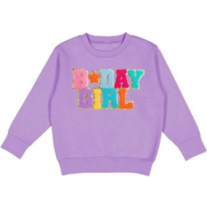 Girls - Purple Sweatshirts Sweet Wink Toddler Girls Birthday Patch Sweatshirt Lavender 5-6