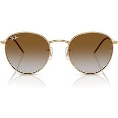 Ray-Ban Round Reverse Solglasögon Arista Gold Montura Brun