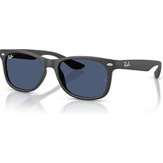 Rubber Sunglasses Ray-Ban Sunglasses New Wayfarer Kids - Dark Grey Blue