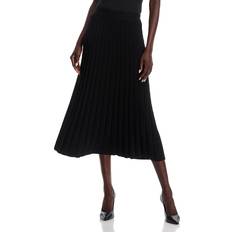 Elastane/Lycra/Spandex - Long Skirts Michael Kors Ribbed Midi Skirt Black