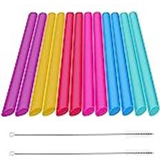 Smoothie sugrör Bubble Tea Sugrör 10 x 260 mm Jumbo Smoothie 12 Stycken Barsked