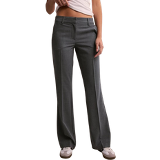 Low Waist Flare Suit Pants - Dark Grey