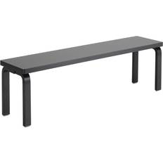 Svart Sittebenker Artek 168B Black Sittebenk 150x45cm