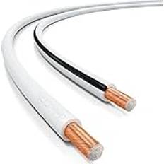 DeleyCON 100m Högtalarkabel 2x 2.5mm² Boxkabel CCA Kopparöverdraget Aluminium 2x50x0,25mm Polaritetsmarkering
