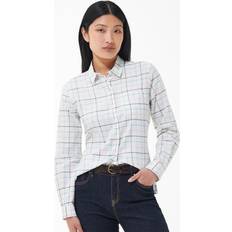 Barbour Women Shirts Barbour Womens Triplebar Shirt - Cloud/Olive