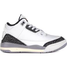 Synthetic Sneakers Children's Shoes NIKE Jordan 3 Retro PS - Summit White/Cement Grey/Black/Fire Red