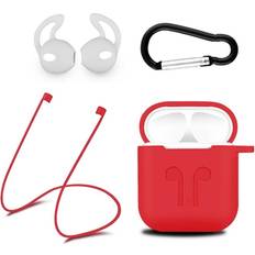 Silikon-kit Till Airpods Karbinhake Röd