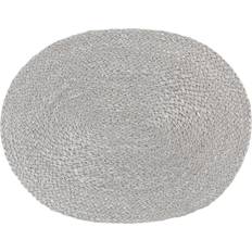 Dixie Elin Oval Silver Place Mat Grey