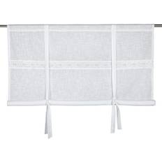 Fondaco Hissgardin Sanna Med Infälld Spets Och Band 100x100 cm
