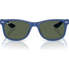 Ray-Ban Rubber Sunglasses Ray-Ban Sunglasses New Wayfarer Kids - Rubber Blue Frame Green