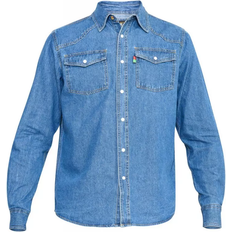 Duke Western Style Denim Shirt - Blue Stonewash