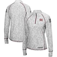 Colosseum Mississippi State Bulldogs Camo OHT Military Appreciation Officer Arctic Lightweight Quarter-Zip Top