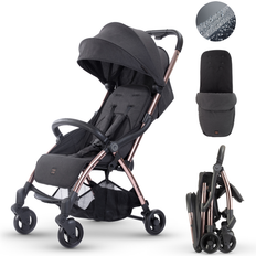 Miniuno Touchfold Stroller Black & Rose Gold