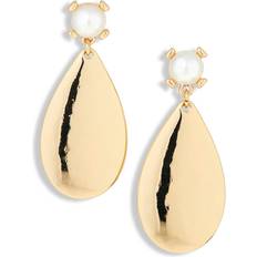 Nordstrom Rack Teardrop Earrings - Gold/Pearls