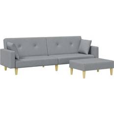 vidaXL 3216240 Light Grey Sofa 220cm 2Stk. Zweisitzer