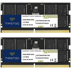 TIMETEC 32GB KIT(2x16GB) DDR5 5600MHz PC5-44800 Unbuffered Non-ECC 1.1V CL40 1Rx8 Single Rank 262 Pin SODIMM Laptop Memory RAM Module Upgrade