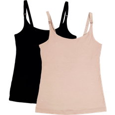 Najell Graviditet & Amning Najell Nursing Tops 2-pack Biscotti Cream/Black