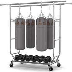 Stainless Steel Clothing Storage HOKEEPER Garment Chrome Clothes Rack 190.5x172.7cm