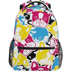 Coolnut Colorful Bulldog Large Capacity Backpack - HD Print