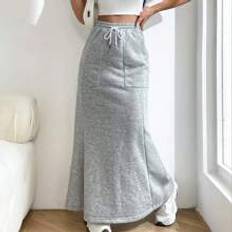 XS Skirts Shein Drawstring Waist Mermaid Hem Skirt