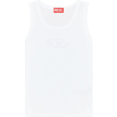 Diesel Women Tank Tops Diesel Oval D Logo Tank Top - White