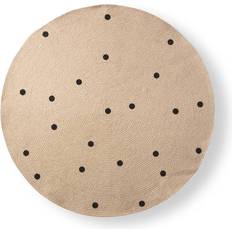 Barnerom ferm LIVING Jute Carpet Black Dots Small Ø100