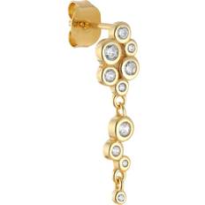 The Earring Shop Cascade Stud - Gold/Transparent