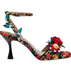 Slip-On Heeled Sandals Betsey Johnson Karra - Black Rose Multi