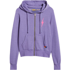 Aviator Nation Bolt 2 Hoodie - Lavendar/Neon Pink